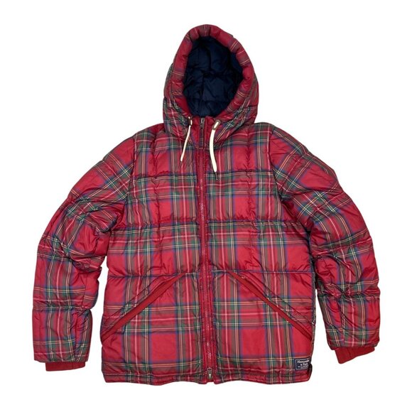Abercrombie & Fitch Other - Abercrombie & Fitch Men's Ultra Down Red Plaid Hooded Puffer Jacket Size XL